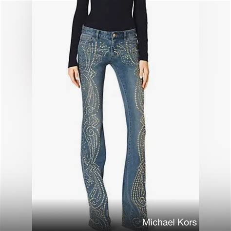 michael kors gold studded jeans|Michael Kors jeans sale.